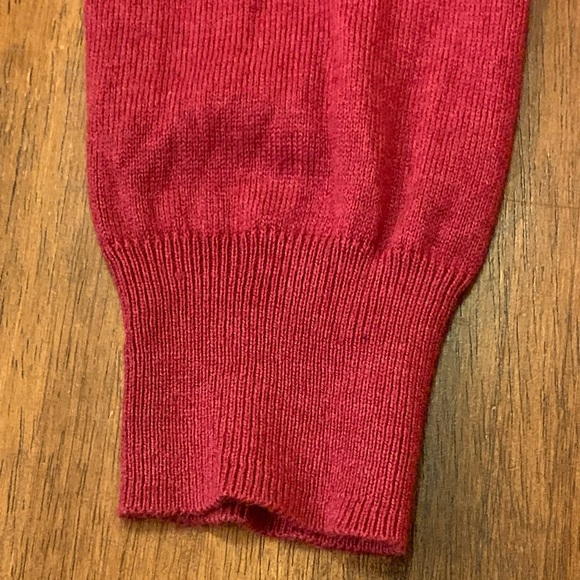 Merona cardigan sweater large wine color with sequins on shoulders button up - Picture 6 of 9